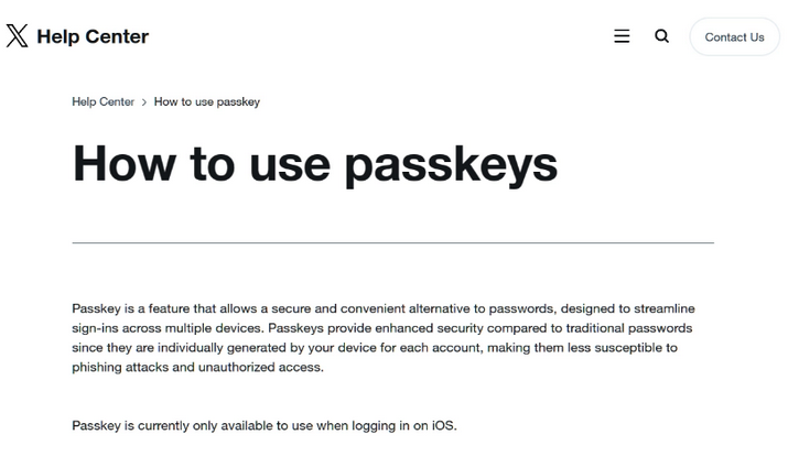 顺昌苹果维修店铺分享iOS用户如何通过通行密钥(Passkey)登录 